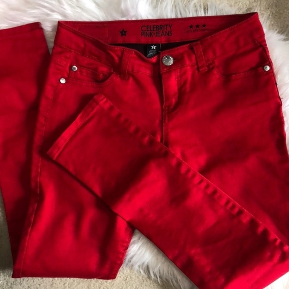 Celebrity pink jeans red size 3